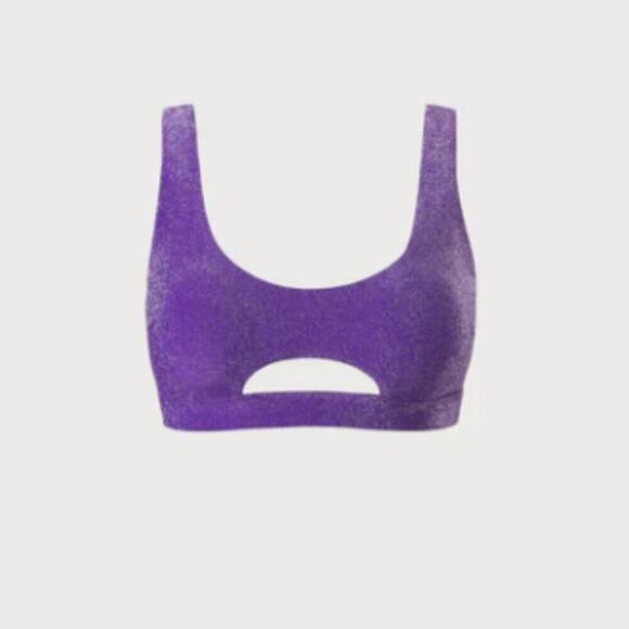 BERLOOK PLUS SIZE Purple Lurex Cut Out TOP AND Purple Lurex Cut Out BOT 02 - Picture 4 of 10